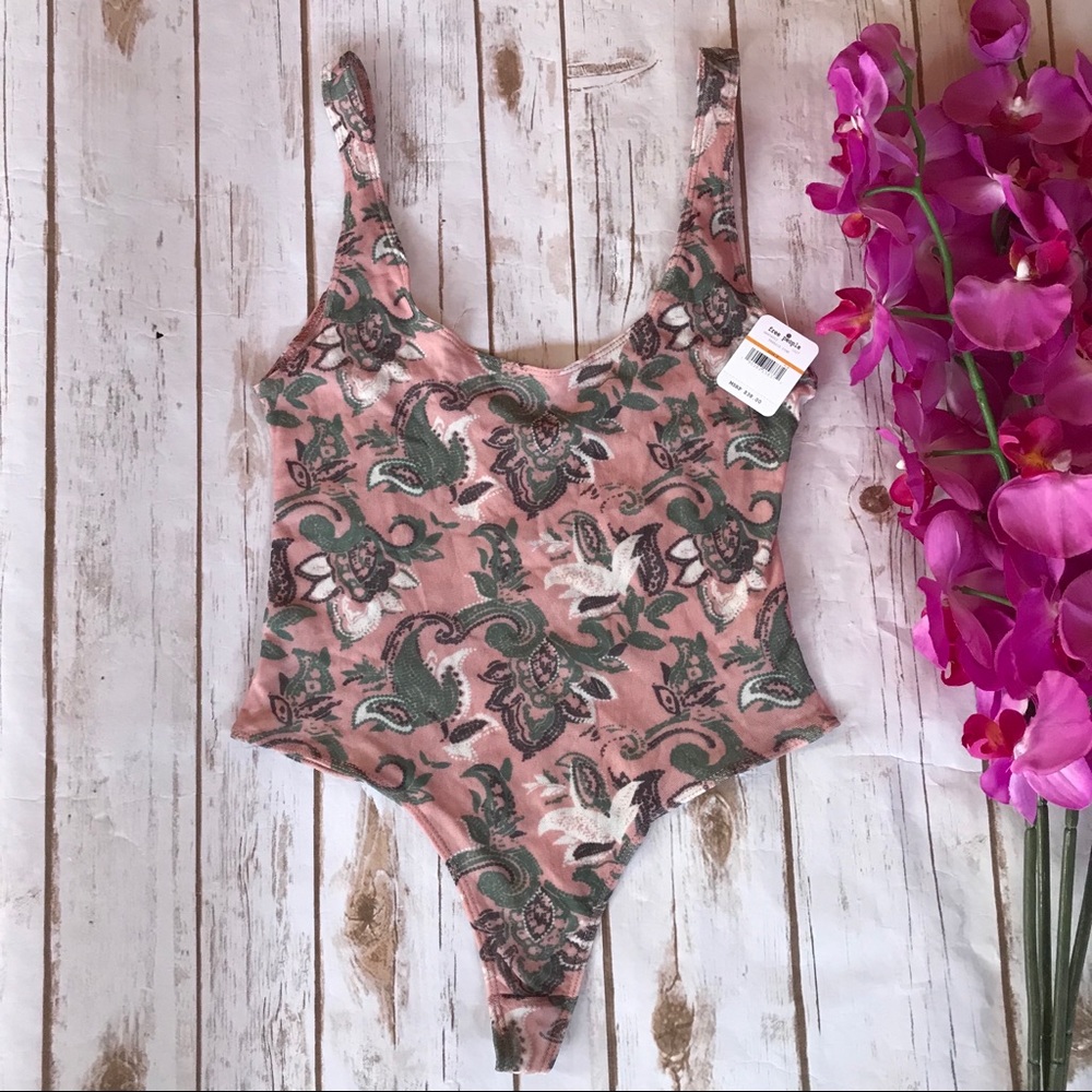 Free People Body Suit in Freesia Pink - Picture 3 of 7